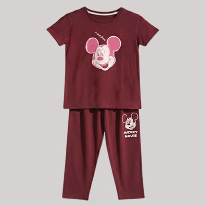 "MICKEY" MARRON SUMMER SET FOR GIRLS - 2 PIECE