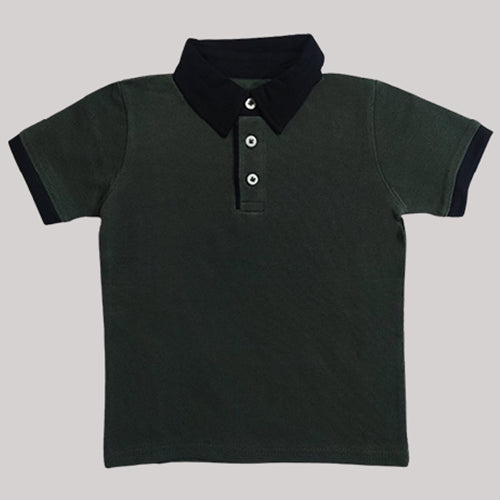 HUNTER GREEN POLO T-SHIRT KIDS
