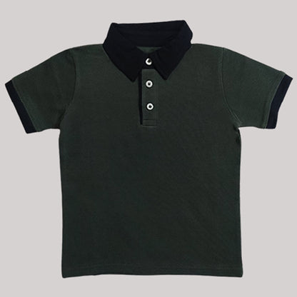 HUNTER GREEN POLO T-SHIRT KIDS