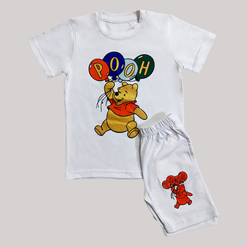 "POOH" WHITE SUMMER SET KIDS - 2 PIECE