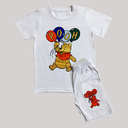 "POOH" WHITE SUMMER SET KIDS - 2 PIECE