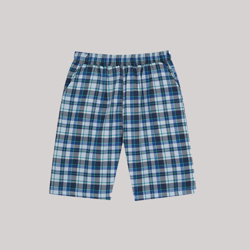 CHECKERED WHITE & BLUE SUMMER SET KIDS - 2 PIECE