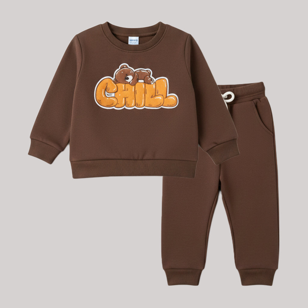 "CHILL BEAR" BROWN TRACKSUIT