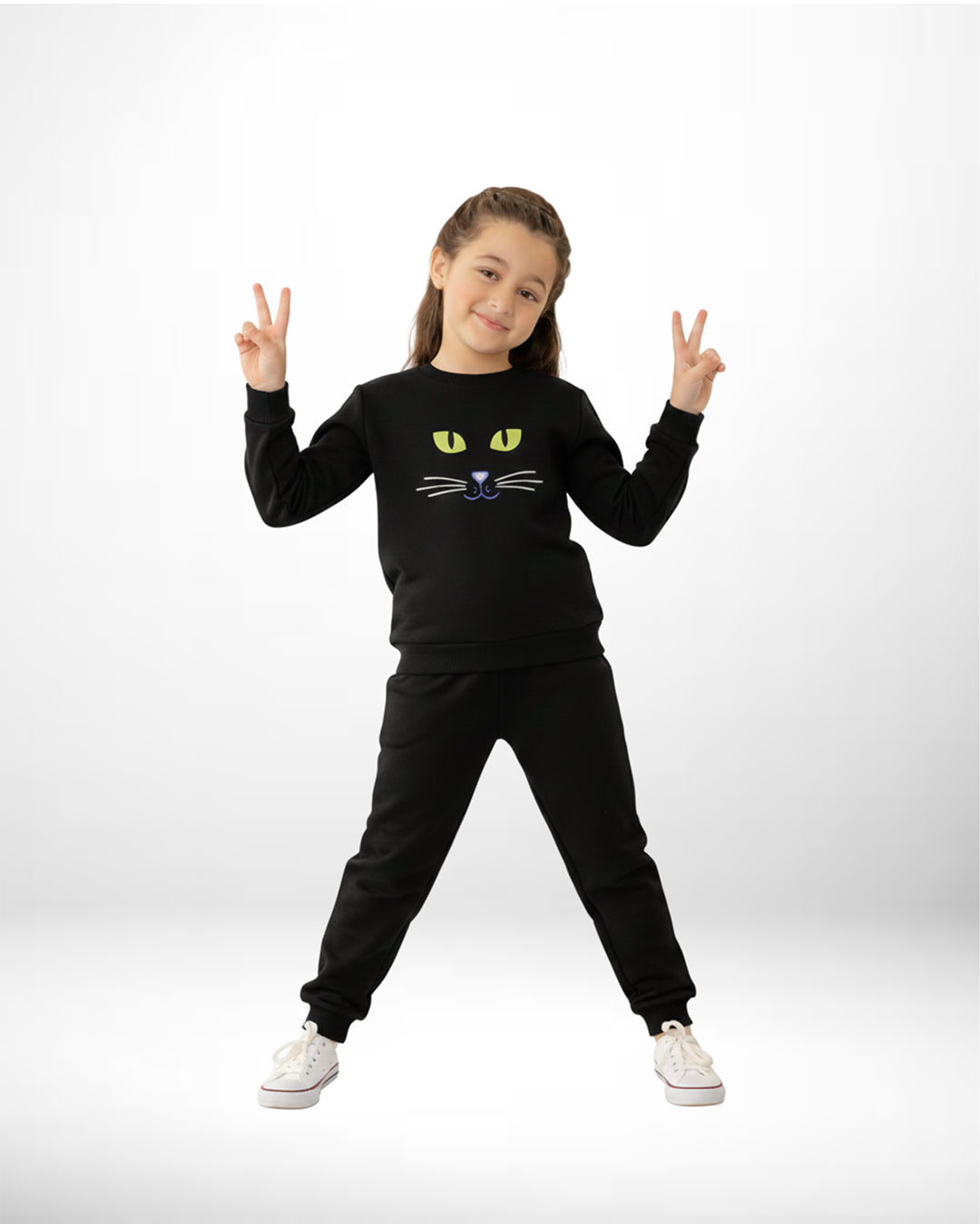 "CAT FACE" BLACK TRACKSUIT