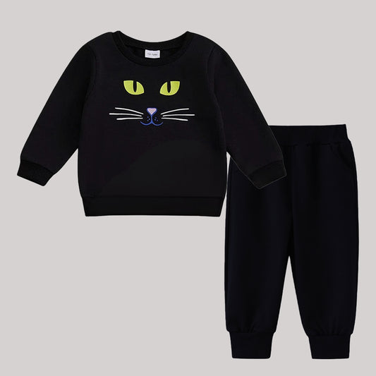 "CAT FACE" BLACK TRACKSUIT