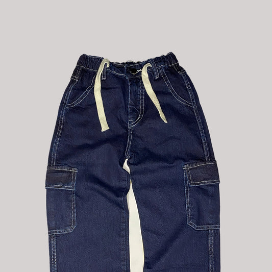 BAGGY CARGO JEANS KIDS - DARK BLUE