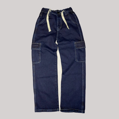 BAGGY CARGO JEANS KIDS - DARK BLUE