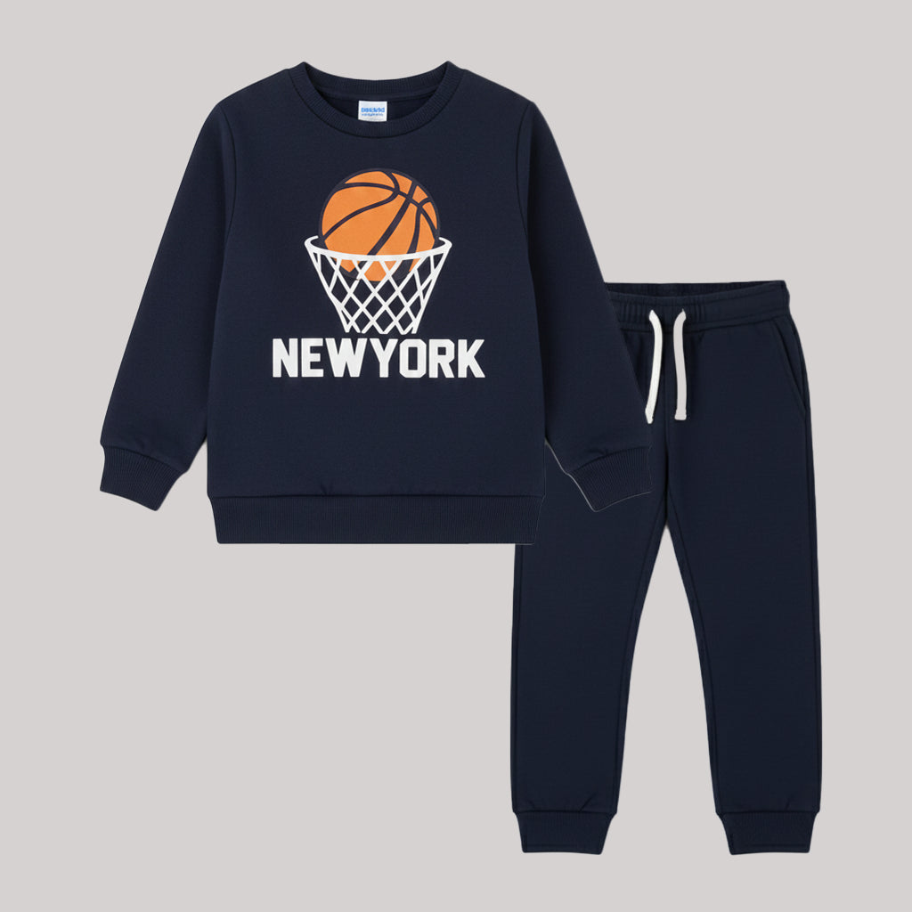 "BASKETBALL" NAVY BLUE TRACKSUIT