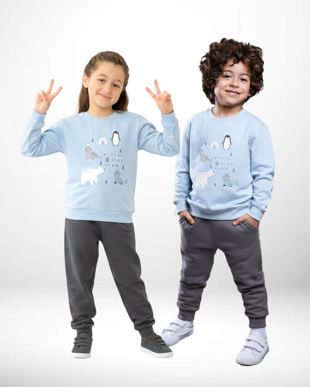 "PLAY CREW" SKY & CHARCOAL TRACKSUIT