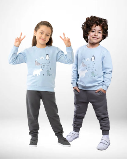 "PLAY CREW" SKY & CHARCOAL TRACKSUIT