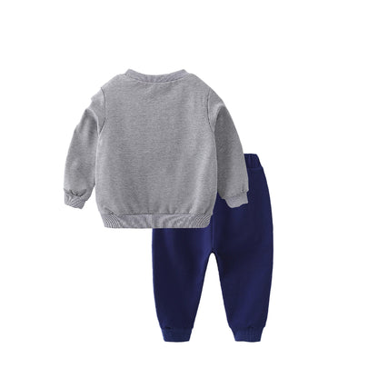 "SHARK ROAR" GREY & NAVY TRACKSUIT