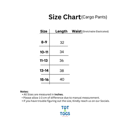 BAGGY DENIM CARGO JEANS KIDS - MID BLUE